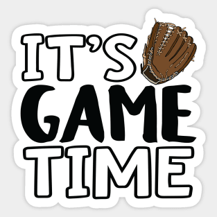 "It's Game Time", Baseball, Glove Sticker